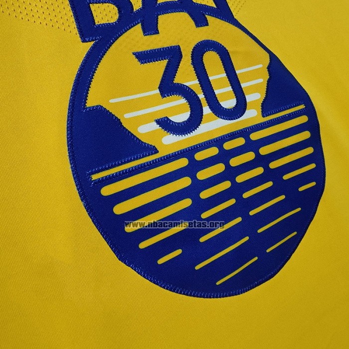 Camiseta Golden State Warriors Stephen Curry NO 30 Statement Autentico 2022 Oro